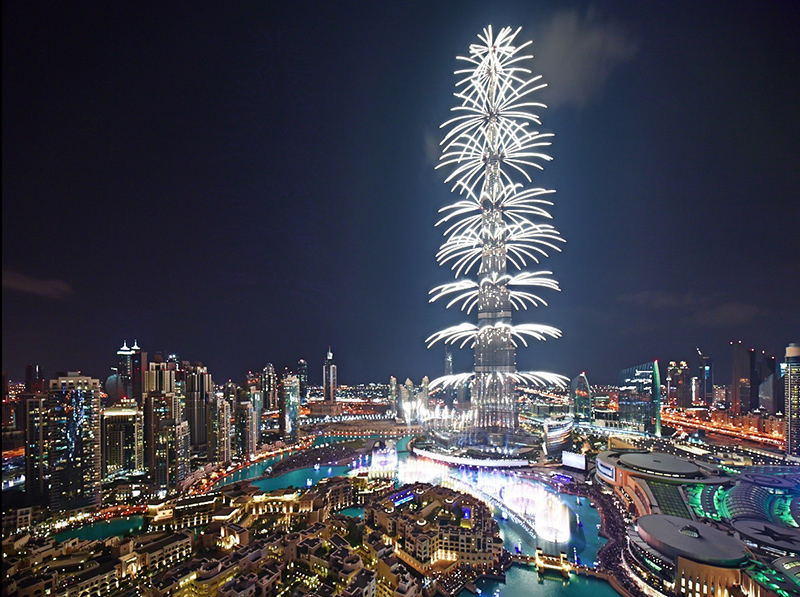 Dubai Cipta Guinness World Records 500000 Bunga Api 2014