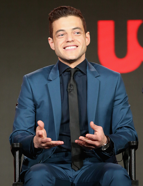 speaks onstage during the 'Mr. Robot' panel discussion at the NBCUniversal portion of the 2015 Winter TCA Tou at Langham Hotel on January 14, 2016 in Pasadena, California.
