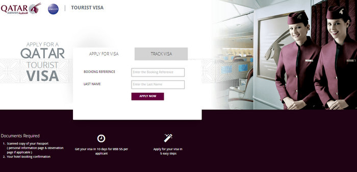 tourist visa through qatar airways or hotels