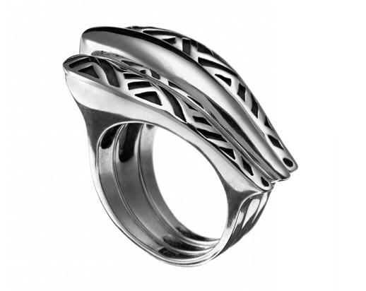 Stack Geometric Ring, Azza Fahmy for Matthew Williamson, Spring/Summer 2014