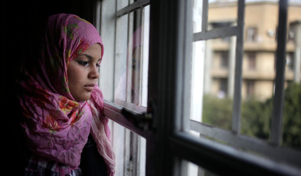 Samira Ibrahim is an Egyptian girl who filed a case in Dec. 2011 against “virginity tests” by  soldiers. (Ed Ou/New York Times)