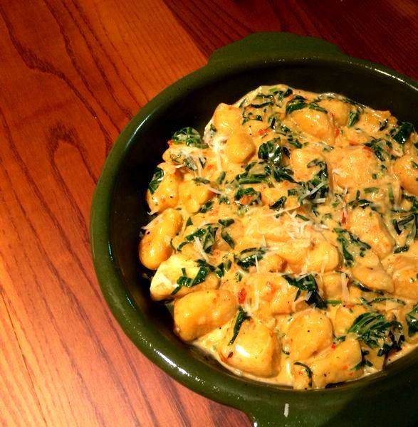 "The Confused Argentinian", a creamy vegetarian option at Tabla Luna.