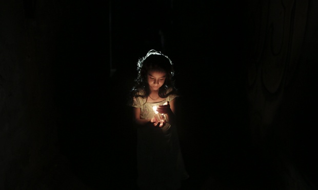 Power cut in Jabaliya refugee camp