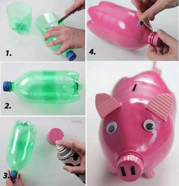 Bottles of Water Bag • Recyclart  Plastic bottle decoration, Diy