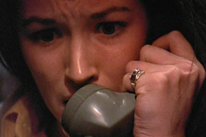 black christmas oh on phone