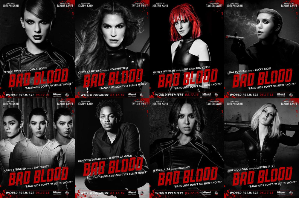 Taylor swift kendrick. Хейли Стайнфелд в клипе Тейлор Свифт. Зендая Bad Blood. Хейли Уильямс Bad Blood.