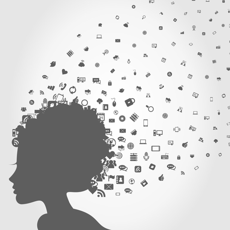 Head the girl computer