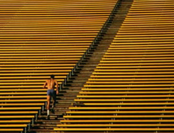 Man Running Stairs