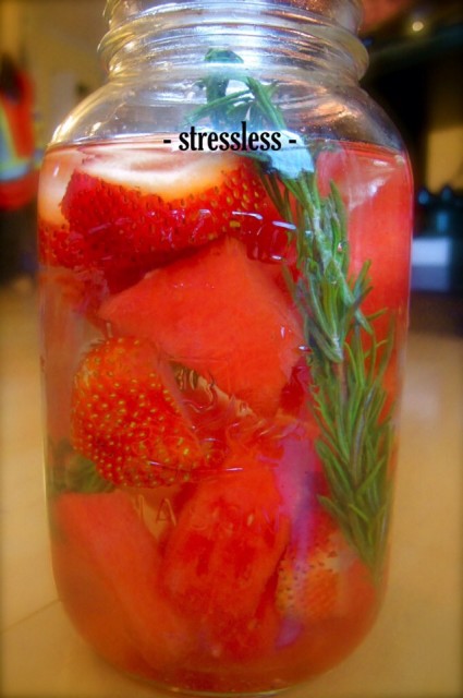 strawberry vitamin infused water