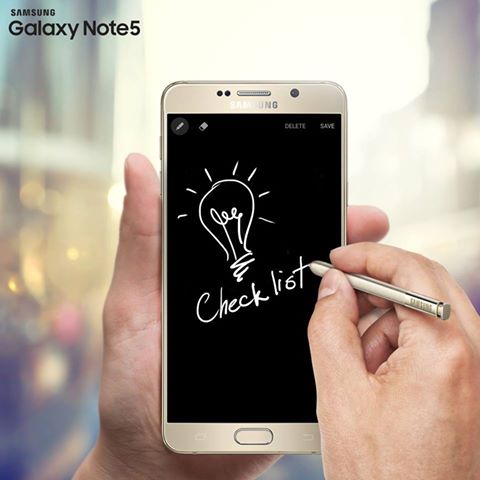 galaxy note 5 screen off memo