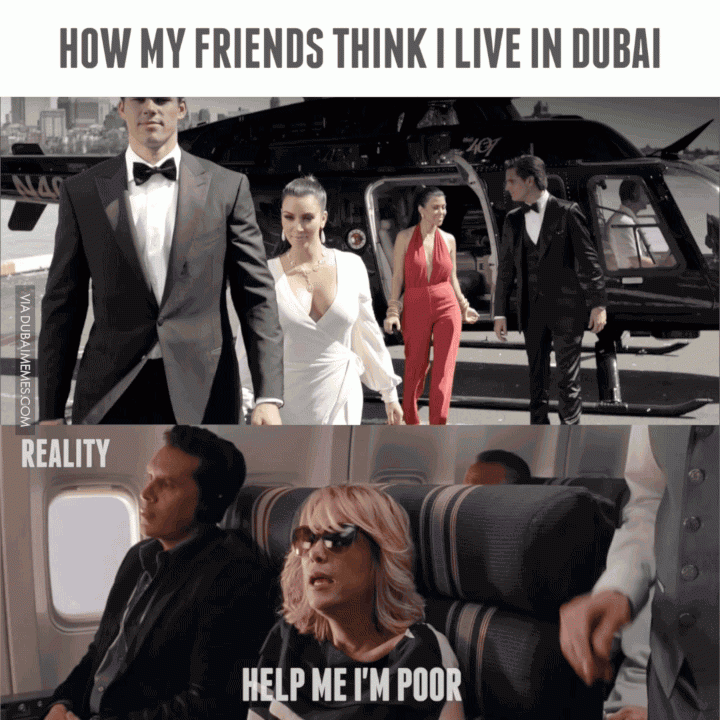 trip to dubai meme