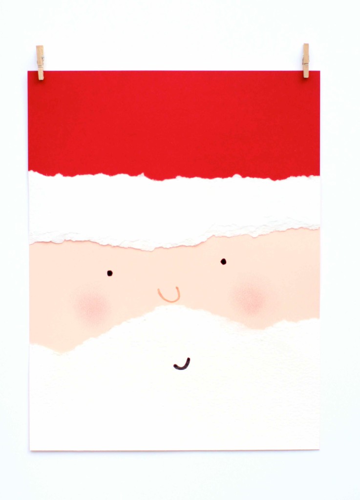 DIY-Torn-Paper-Santa-737x1024