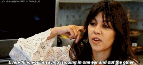 in one ear