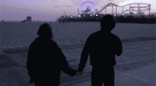 holding hands