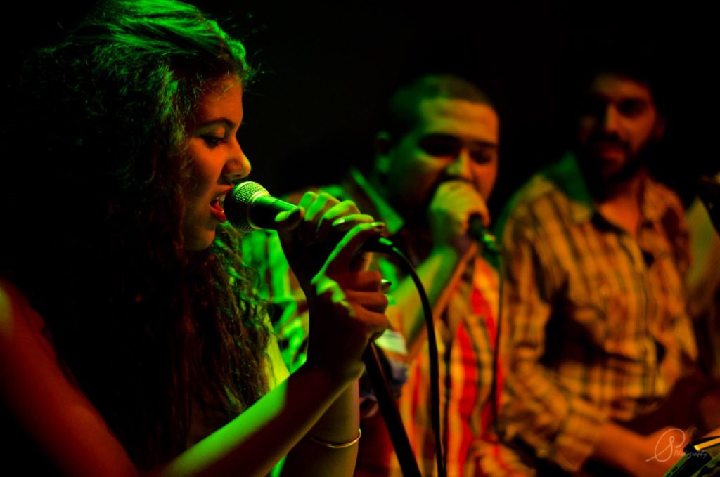 Nathalie Saba performs with 7 Spades at the Cairo Jazz Club in 2013 (Sallie Pisch Photography)