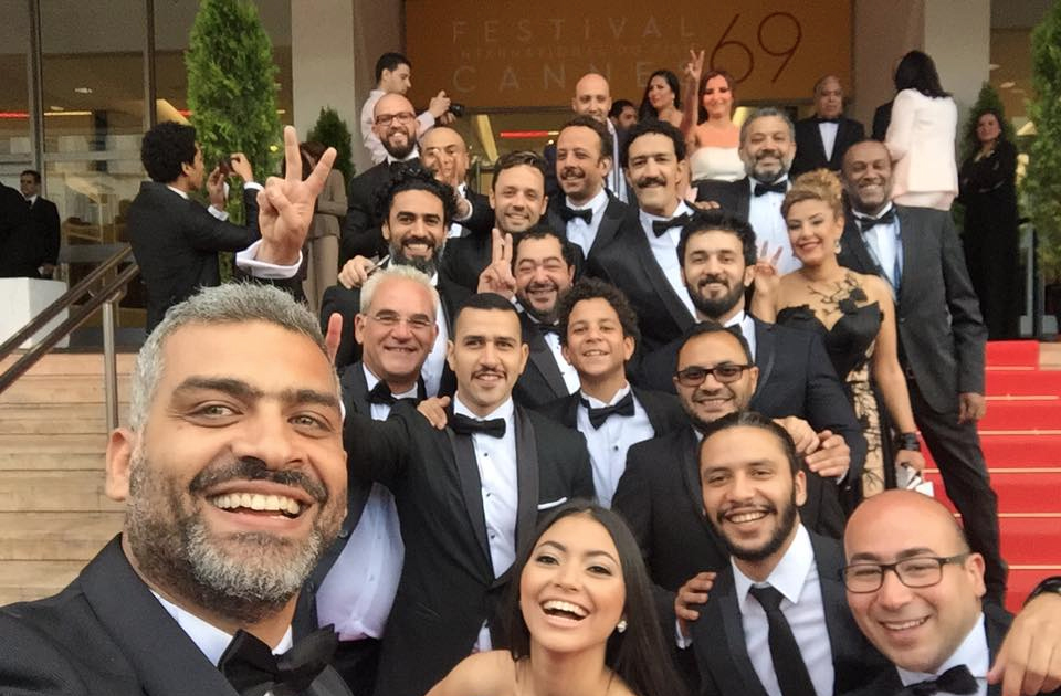 Part of Eshtebak's crew and cast in Cannes Film Festival. via al-Bawaba
