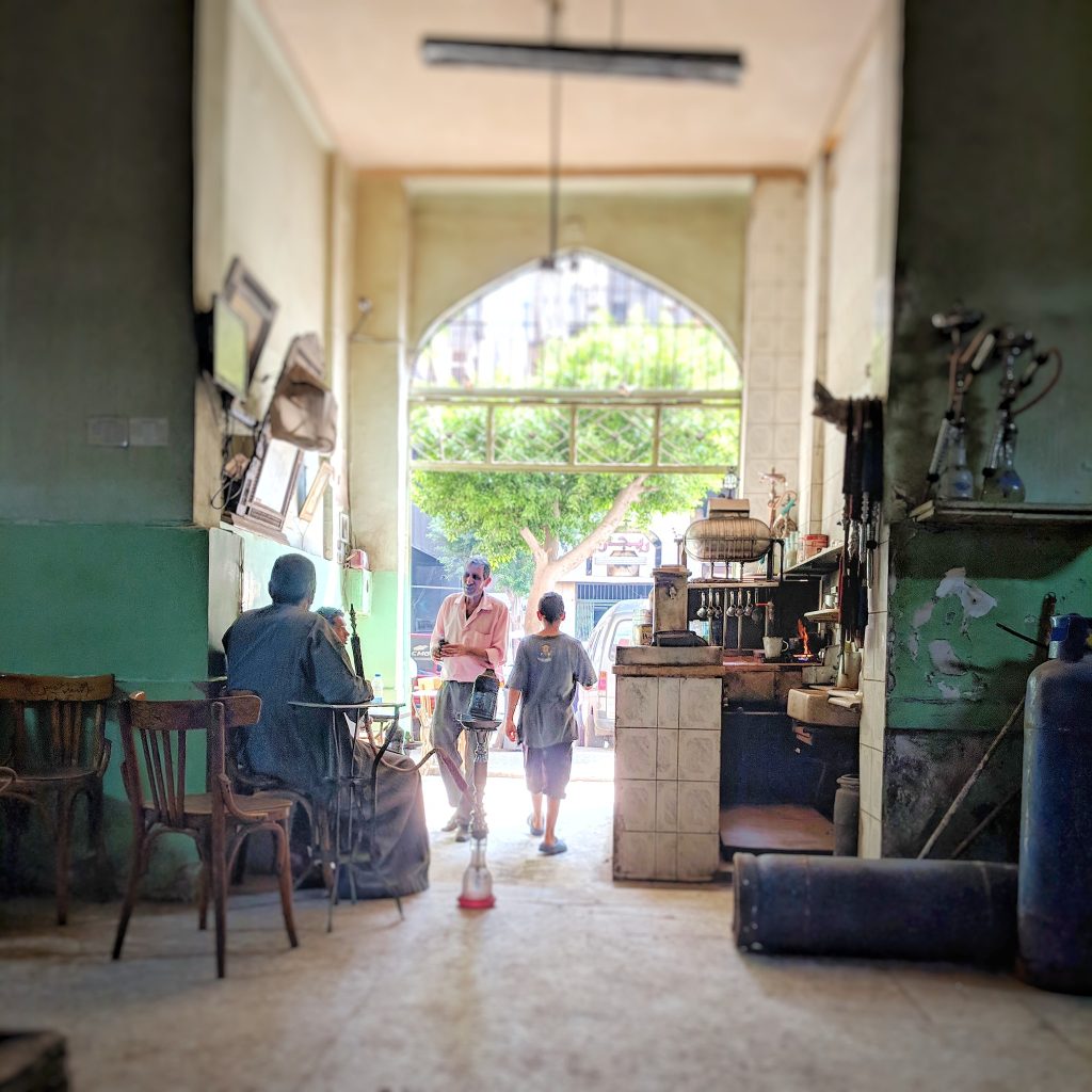 A shisha cafe in downtown Cairo