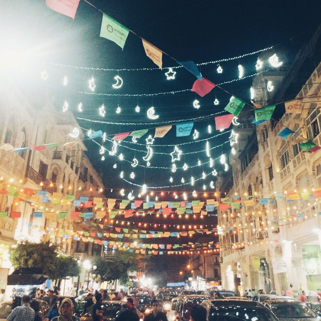 Ramadan decorations in Cairo's neighbourhood of Korba, Heliopolis.