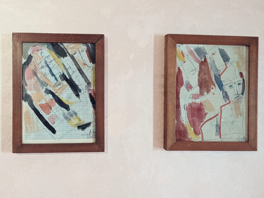Two pieces by Egyptian artist Mina Noshy.