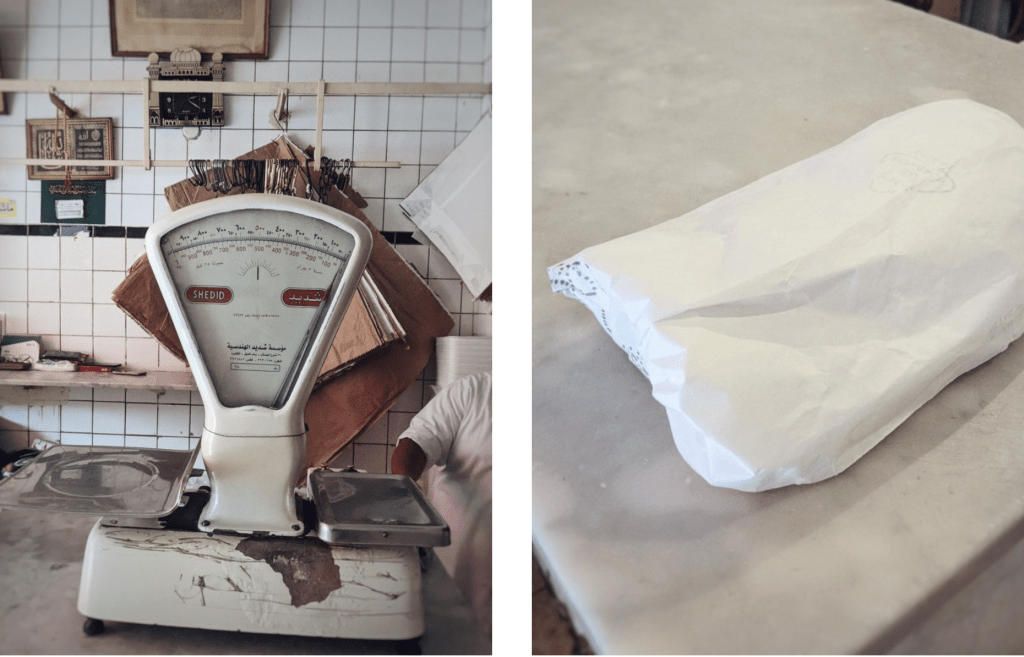 Comparison of a traditional butcher and an up-marker supermarket.